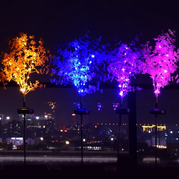 MUSEYA Solar Light Lantern Lamp Pink Stainless Steel Tube Automatic Night Light 1Pcs