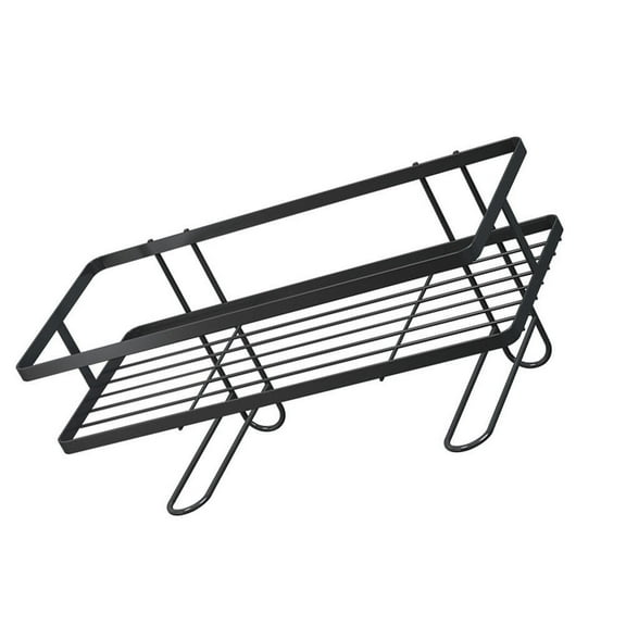 OATIPHO Toilet Storage Rack Bathroom Organizer Black Iron 1 Set