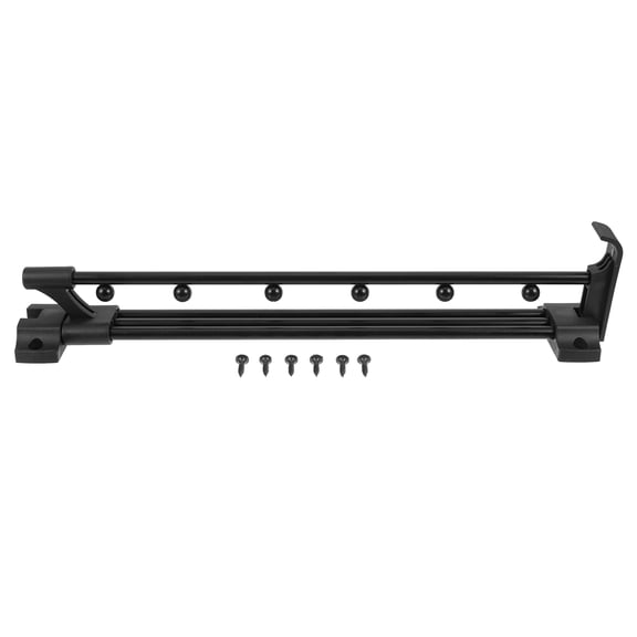 OATIPHO Black Adjustable Wardrobe Clothes Rod Smooth Sliding Closet Pull Out Rail