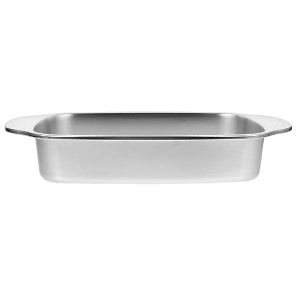 OATIPHO Plated Silver Stainless Steel Grilled Fish Roasting Tray with Shallow Design for Easy Cooking