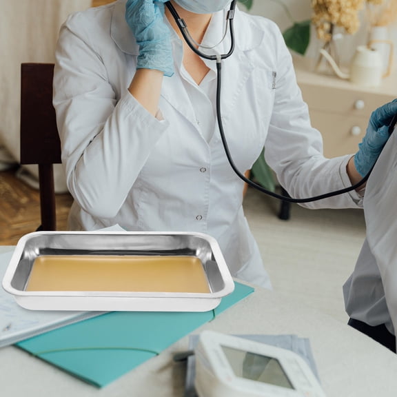 OATIPHO Yellow Metal Dissection Plate with Smooth Edges for Safe Laboratory Use