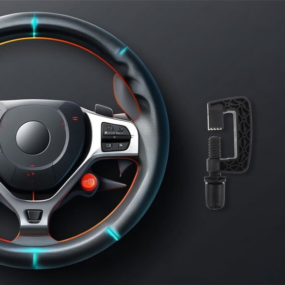 OATIPHO Durable Plastic Steering Wheel Clamp for Racing Game Car Accessories and Fixing