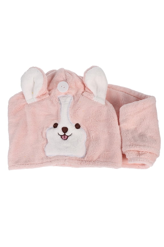 MUSEYA Supple Drying Head Wrap Coral Fleece for Students at Home 1Set