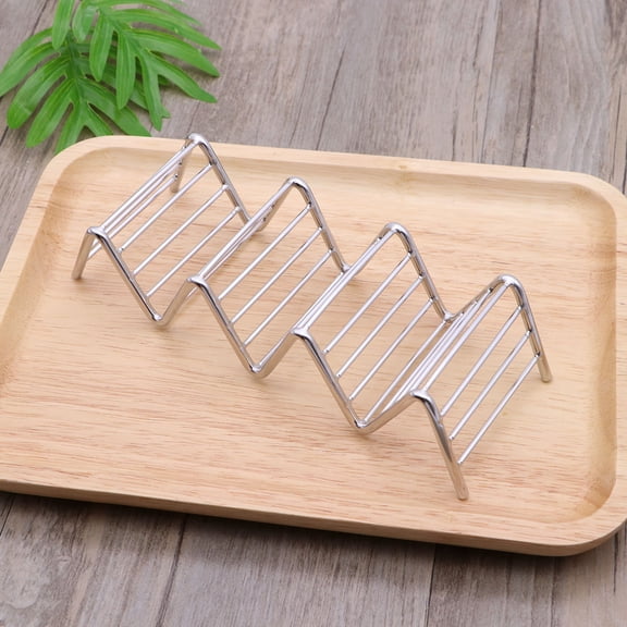 OATIPHO Food Grade Stainless Steel Taco Stand Holds Hard Taco Shells Upright on Plate