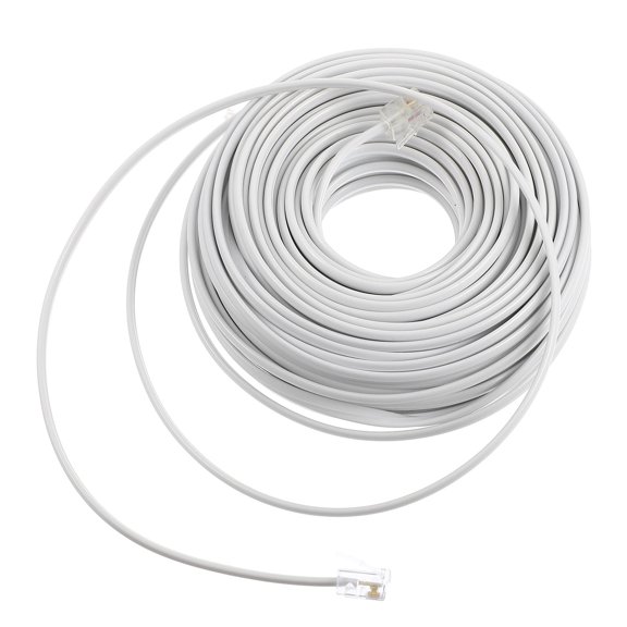 OATIPHO White Telephone Line Extension Cord for Clear Transmission in Office and Home