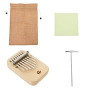 OATIPHO Portable Kalimba Finger Musical Instrument Wood Color 1Set for Music Production