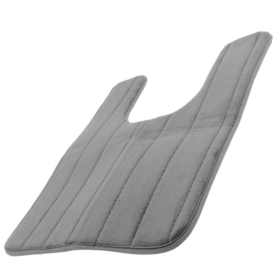 OATIPHO Dark Grey Memory Mat Anti Skid Closestool Floor Mat Bathroom Accessory