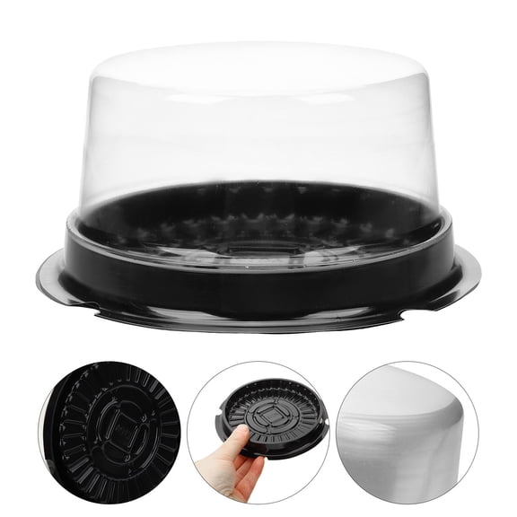 OATIPHO Transparent Plastic Cake Containers with Lids for Cake Packaging and Transport 50 Pieces