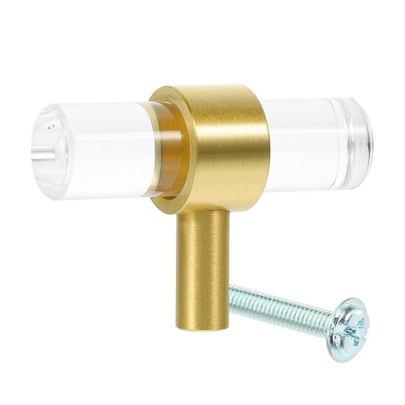 OATIPHO Golden Acrylic and Copper Door Pull Handle for Wardrobe and Kitchen Cabinets