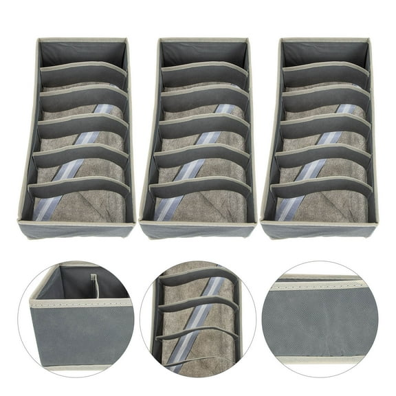 OATIPHO 3Pcs Underwear Storage Holder Grey Bra Organizer for Drawer Strong Load Bearing
