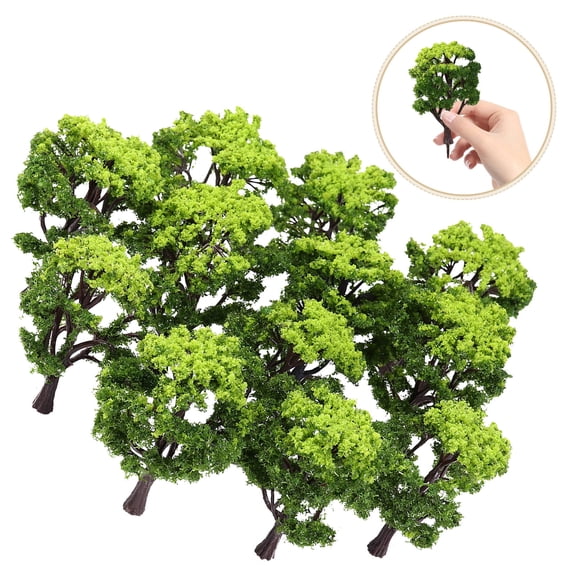 OATIPHO 12Pcs Miniature Model Trees Green House Decor For Train Layout