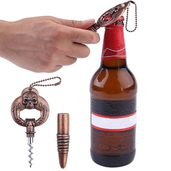 OATIPHO Vintage Style Wine Corkscrew in Dark Brown Zinc Alloy and Iron for Restaurant and Home Use
