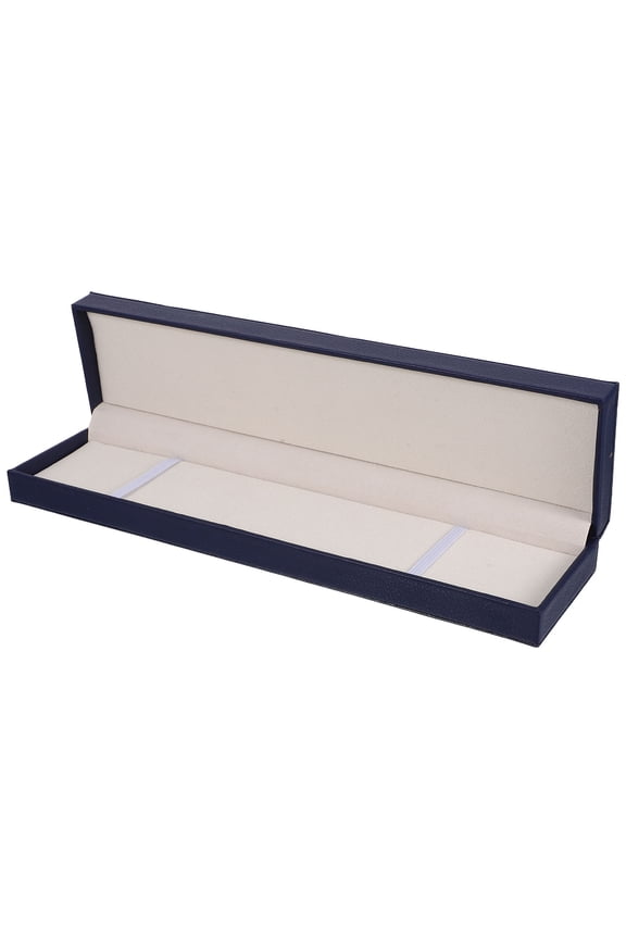 Watch Storage Case Rectangular Watch Box Chic Blue Outside PU 1Pcs