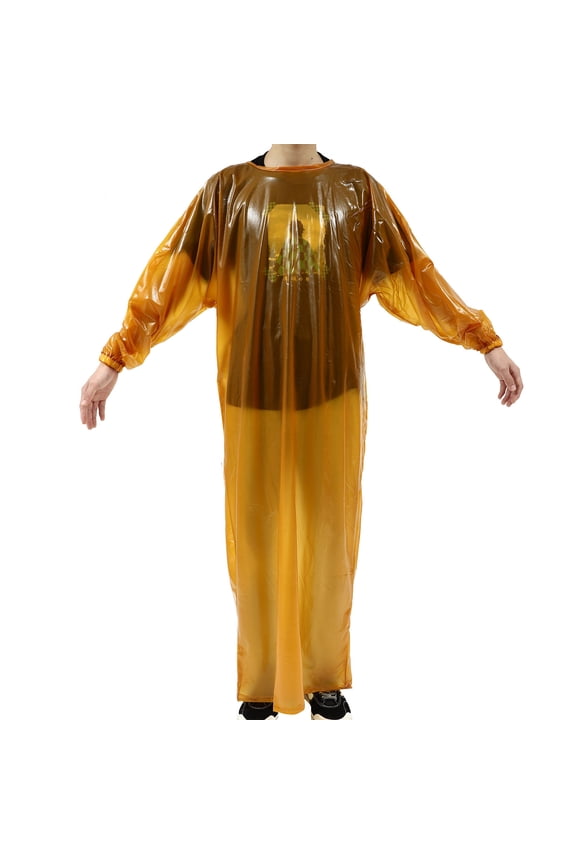 Splash Proof Overalls Yellow Waterproof Elastic Cuff Smock for Factory Work