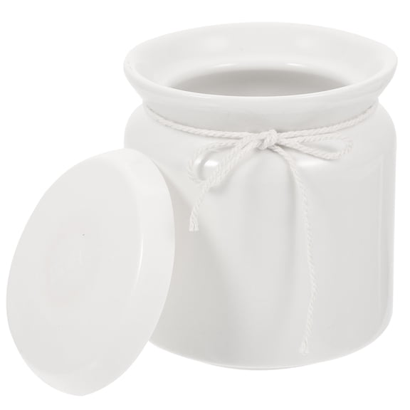 OATIPHO White Ceramic Condiment Jar for Seasoning and Kitchen Storage