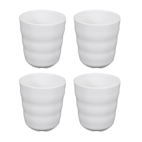 MUSEYA White Plastic Cup for Home Use and 4 Pieces