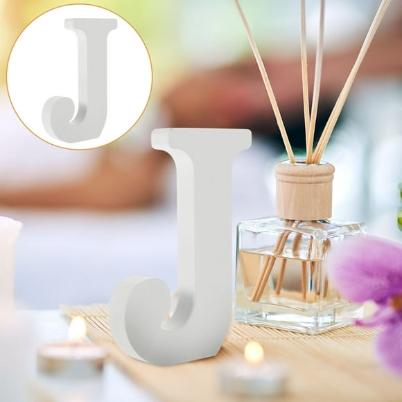 MUSEYA White Unfinished Wooden Letter J for DIY Decor Perfect for Weddings and Parties 10 in MediumDensity Fiberboard