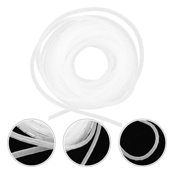 OATIPHO Zipper Cable Sleeve White PE Simple Design For Cable Protection 1Set