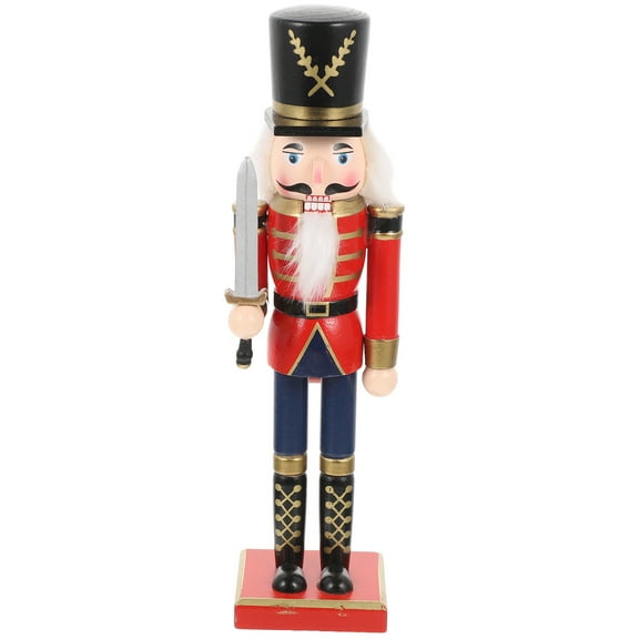 MUSEYA Wooden Nutcracker Figurine Set Wood Nutcracker Christmas Table Decor Outdoor Decor