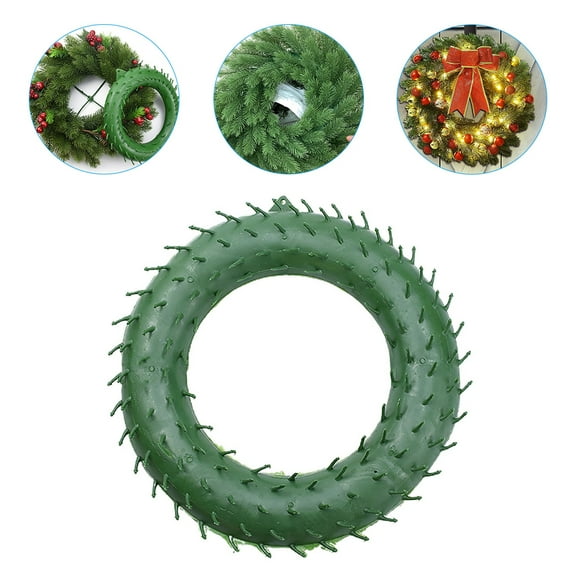 OATIPHO Christmas Green Wreath Frame Plastic Circle Ring for DIY Gar Garden Decor
