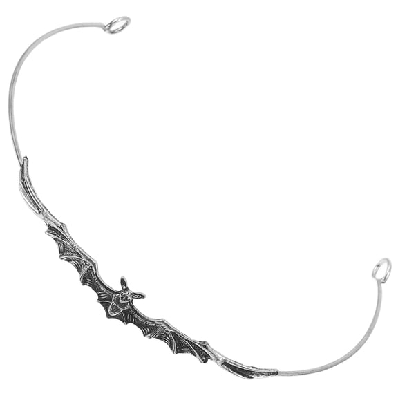 MUSEYA Metal Headband Bat Shape Hair Accessory Silver 1Set