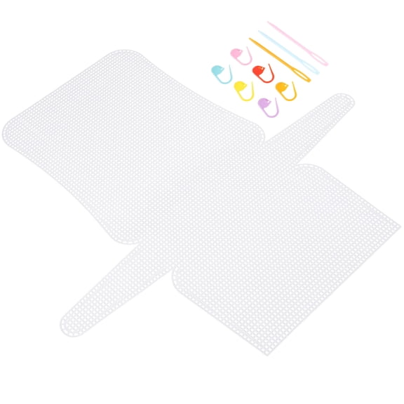 OATIPHO 1Set White Plastic Mesh Bag Sheets Easy to Cut for DIY Crafting and Cross Stitch Use