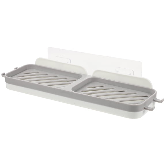 OATIPHO Wall Soap Dish Holder with Double Grate for Fast Drying and Bathroom Organization