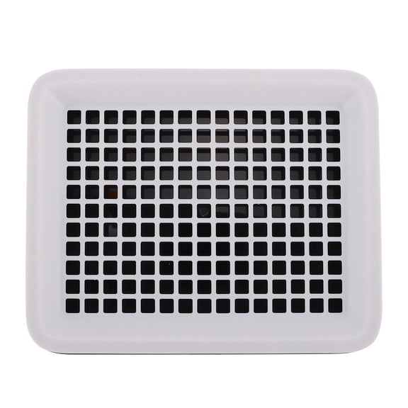 MUSEYA Small Animal Corner Litter Pan Rabbit Litter Box Black and White PP 1Pack