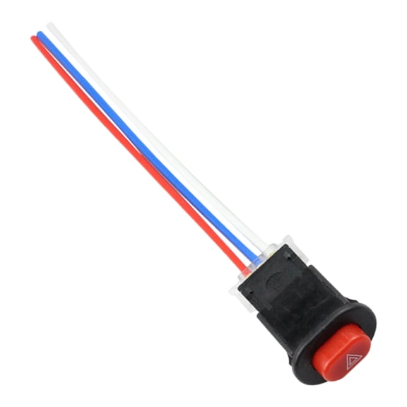 OATIPHO Motorcycle Hazard Light Switch Button Durable ABS Metal Easy Install for Motorcycle