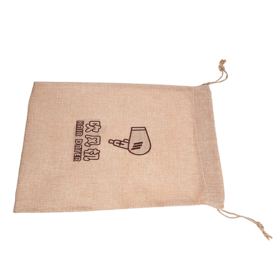 OATIPHO Universal Light Brown Hair Dryer Storage Bag Made of Sturdy Cloth with Drawstring Closure for Convenient Use