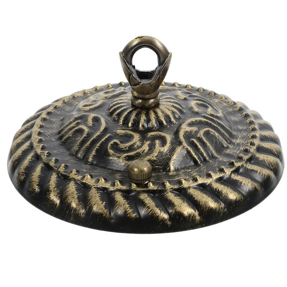 MUSEYA ornate frame ceiling light cover Chandelier Canopy Gold 1Set