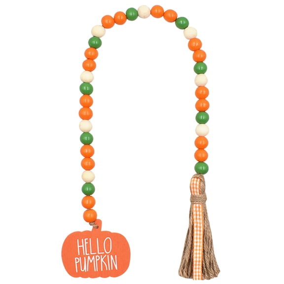 OATIPHO  Rustic Wood Bead Gar with Tassel for Wall Hanging