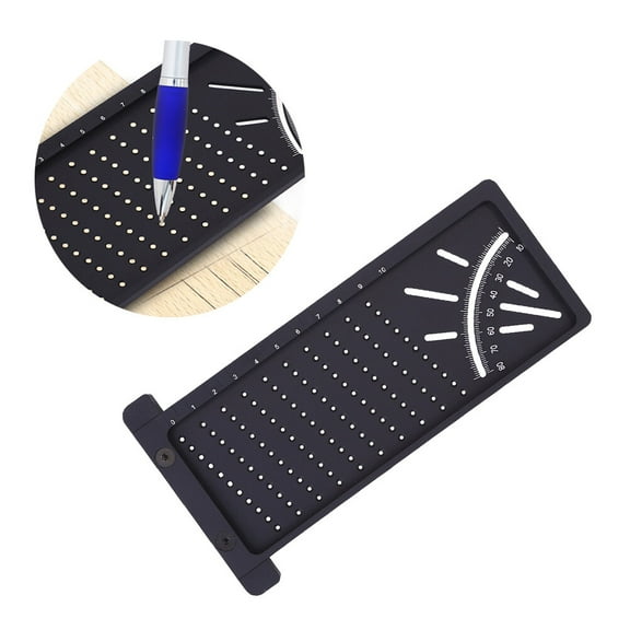 MUSEYA High Precision Layout Measuring Tool Multi Angle Ruler Black 1Pack