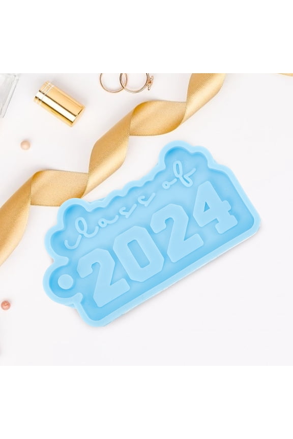 Key Ring Pendant Molds Silicone Keychain Pendant Mold Sky-Blue 3pcs For Diy Crafts