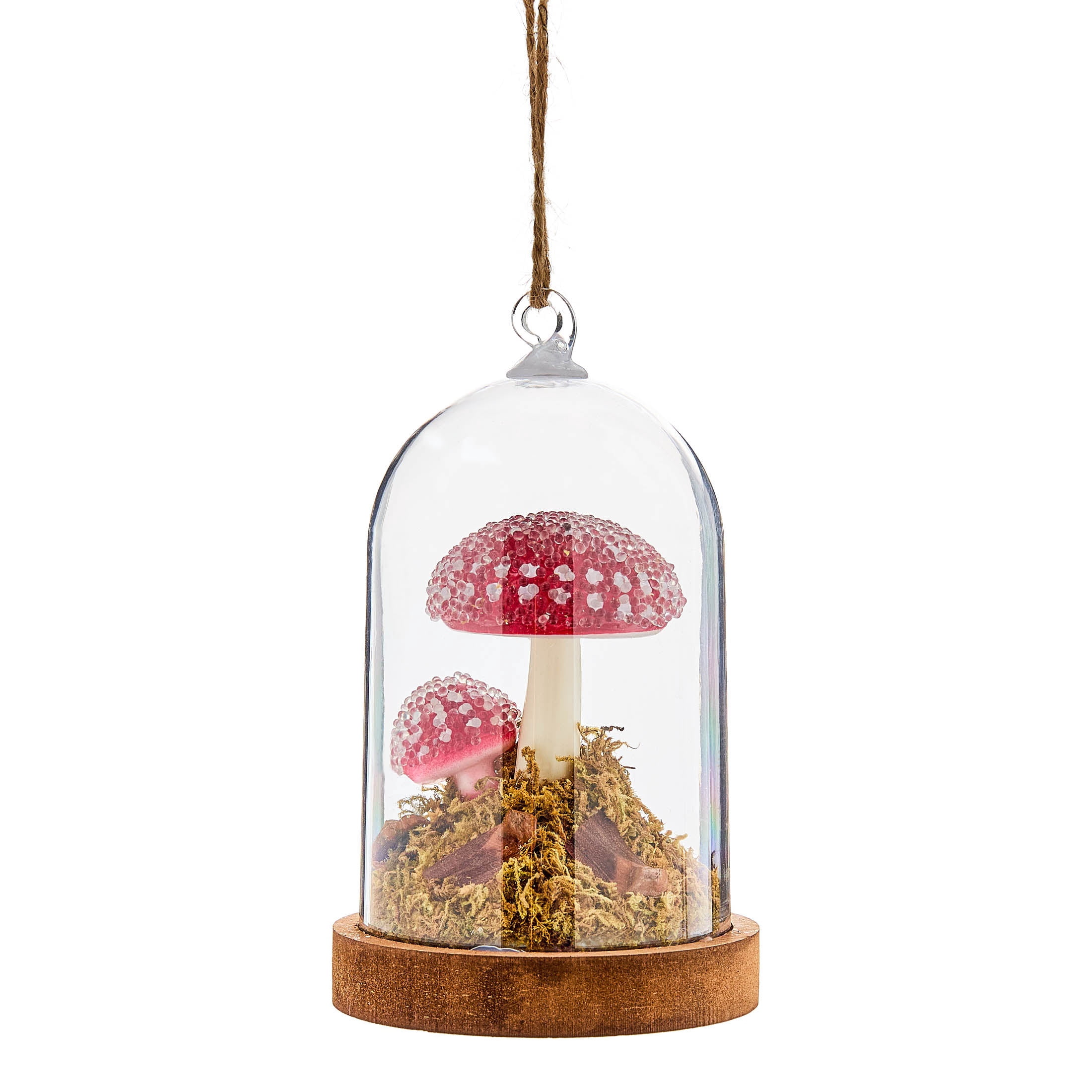 Red/White/Brown Mushroom in Dome Christmas Ornament, 6", by Holiday Time