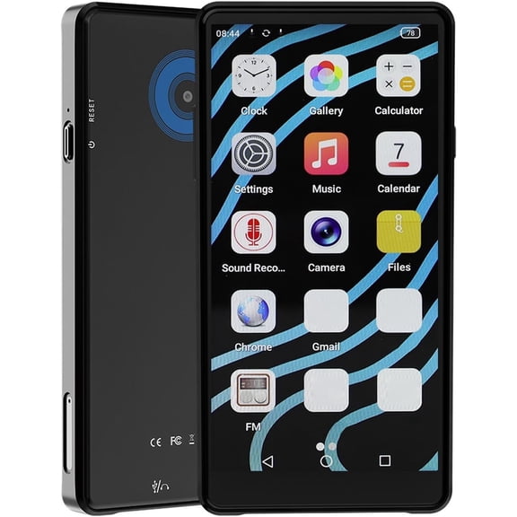MUSICOZY 128GB MP3 Player with Bluetooth WiFi,Android 12 OS MP3&MP4 Players with 5" Touchscreen and 64GB ROM,1080P 120Hz,16MP Camera,Digital Music Player with Spotify,Audible,Play Store for Students