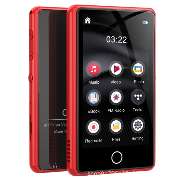 MUSICOZY 80GB MP3 Player with Bluetooth,3″Full Video Format Music Player, Portable MP4 Media Player with Built-in Speaker,FM Radio,Video,E-Book,Recording for Students Sports. Expandable up to 512GB