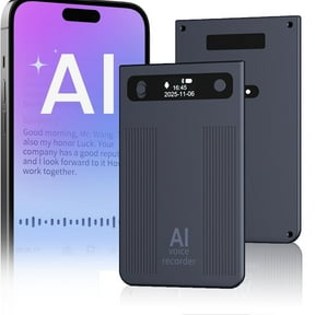 MUSICOZY AI Voice Recorder,Note Voice Recorder Transcribe&Summarize,AI Noise Cancellation Technology,Supports 120 Languages,64GB Memory APP Control Audio Recorder for Lectures,Meetings,Call,Dark Gray