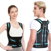 MUSICOZY Back Brace Posture Corrector for Women and Men, Back Straightener Posture Corrector, Scoliosis and Hunchback Correction, Back Pain, Spine Corrector, Adjustable Posture Trainer, Medium