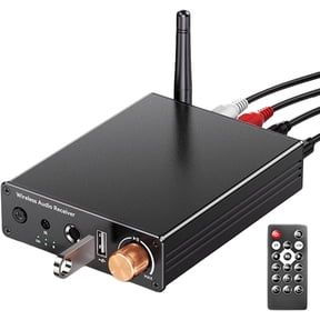 MUSICOZY Bluetooth 6.0 Receiver, Bluetooth Audio Adapter with 3.5mm RCA AUX Cable, Home Stereo Amplifier Booster, Wireless Audio for Receiving Old Stereo/Home Speakers/Wired Headphones/Stereo System