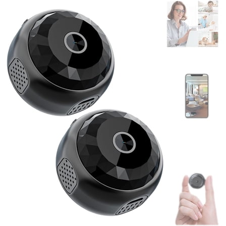 MUSICOZY Mini Camera,Mini 1080P Hd Wireless Magnetic Security Camera Nanny Camera with Audio,Mini 4g Wireless WiFi Camera,Secret Scope Magnetic Smart Wireless Camera (2pcs)