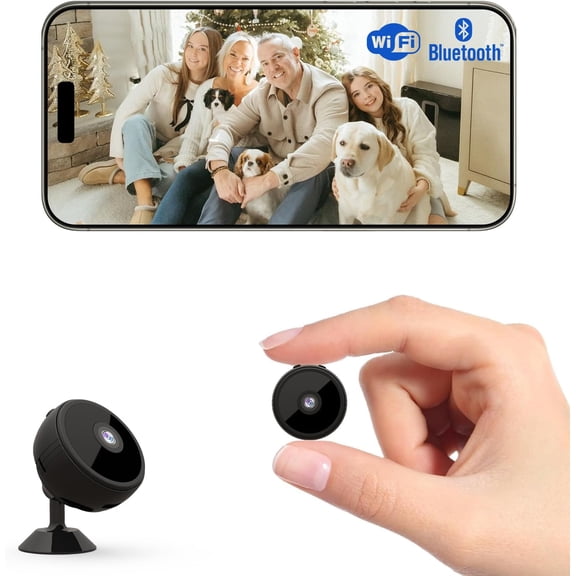 MUSICOZY Mini Cameras with Cloud/SD Storage,Wireless Bluetooth Security System 1080P Hd Mini Camera for Home Surveillance - Motion Detection,Night Vision Camera for Home Office Nanny Security