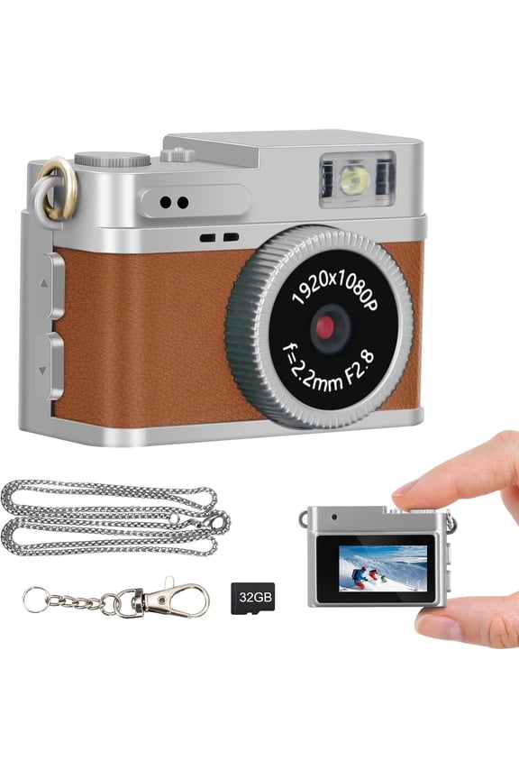 Mini Keychain Digital Camera for Students: 1080P FHD Recording with 0.96" IPS Screen, AVI Format-Ideal for Travel/Study/Concerts - Suitable for Photography Enthusiasts