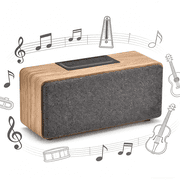 MUSICOZY Portable Bluetooth Speaker,Vintage Bluetooth Wireless Fabric Speaker with AM/FM Radio, HD Stereo Sound, Rechargeable Speaker Indoors w/Aux Input, Built-in Mic,Outdoor Speakers Beach Travel