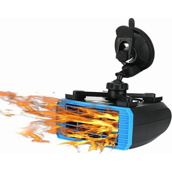 MUSICOZY Portable Car Heater Defroster Plug-in Anti-Fog 150W 12V Car Fan Windshield Defroster 3 in 1 Auto Heater/Cooling Fan, Rapid Heating Quickly Defrosts Defogger 360Rotation