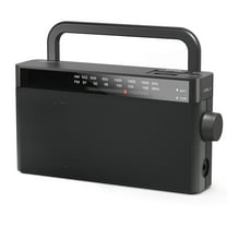 MUSICOZY Portable Geriatric Senior Radio,AM/FM Rechargeable Small Player,Mini Radio with Big Speaker and 3.5mm Earphone Jack for AA Batteries or AC Power,ideal for Senior, Home, Camping Radio(Black)