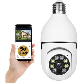 MUSICOZY Security Cameras Wireless Outdoor 360 Degree,2.4GHz & 5GHz WiFi Light Bulb Camera in Sight,1080p Security Indoor for Home Camera System,Motion Detection,Two-Way Audio (1PC)