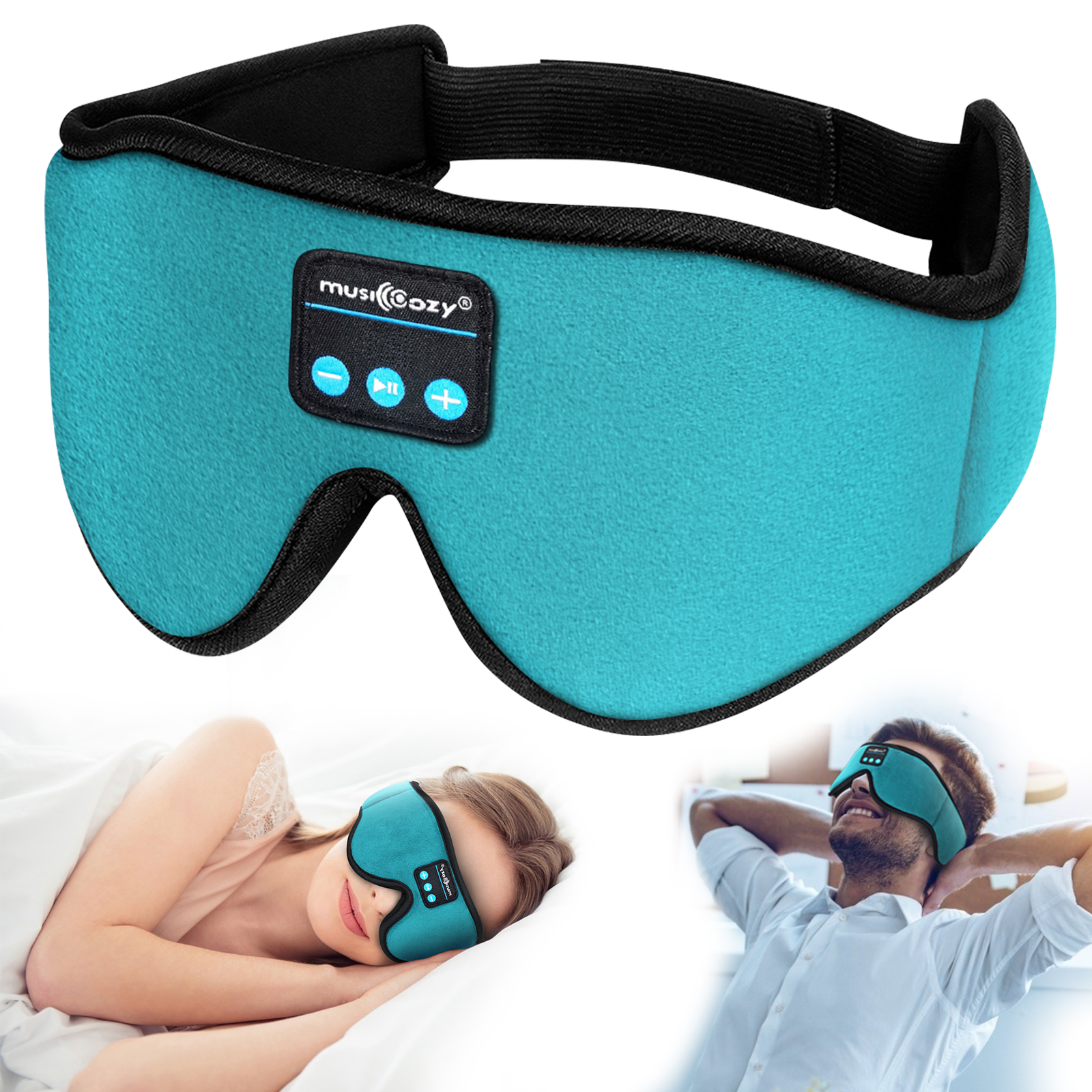 MUSICOZY Sleep Headphones Bluetooth Headband Breathable 3D Sleeping