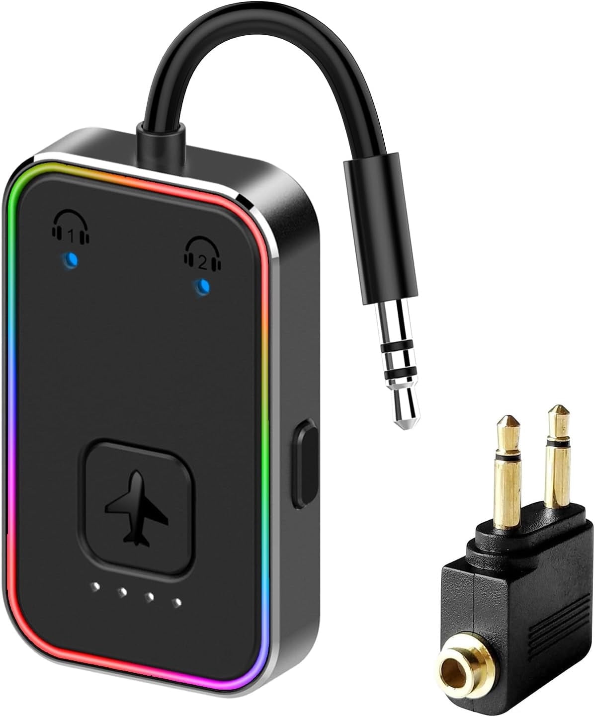 MUSICOZY Ultra Airplane Bluetooth 5.4 Transmitter, aptX LL, Dual