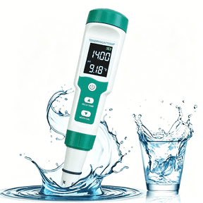 MUSICOZY pH Meter for Water, 5 in 1 pH Temp EC TDS Meter for Hydroponics PPM Water Tester Digital, pH Tester Digital with ATC, TDS pH Meter for Water, Wine, Pool, Hydroponics and Aquariums